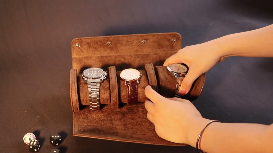 中国工厂定制黑色 pu 皮革卷旅行手表盒为单一手表 - buy 自动手表盒